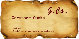 Gerstner Cseke névjegykártya
